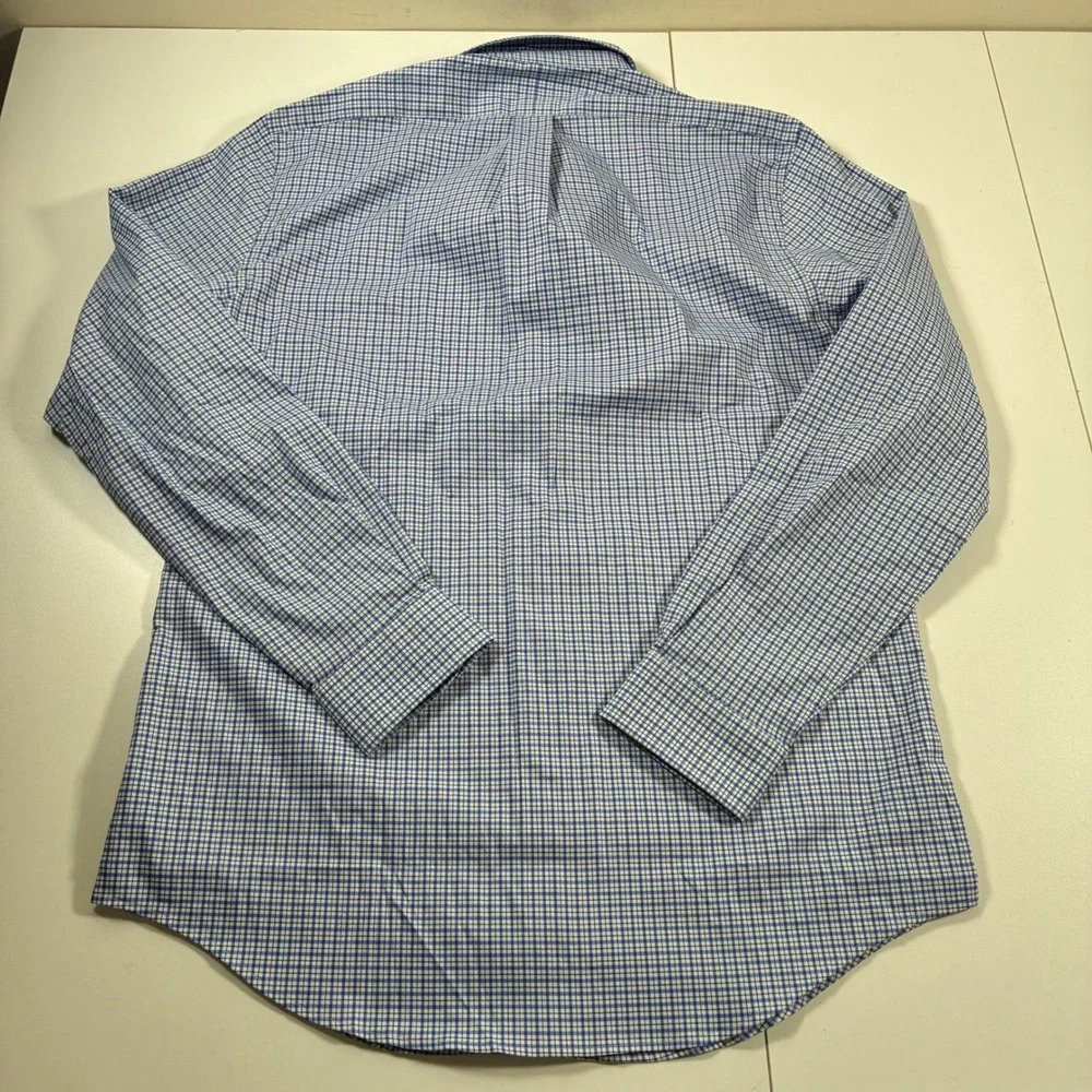NEW Polo Ralph Lauren Performance Button Down Shirt Medium Blue Gingham Stretch
